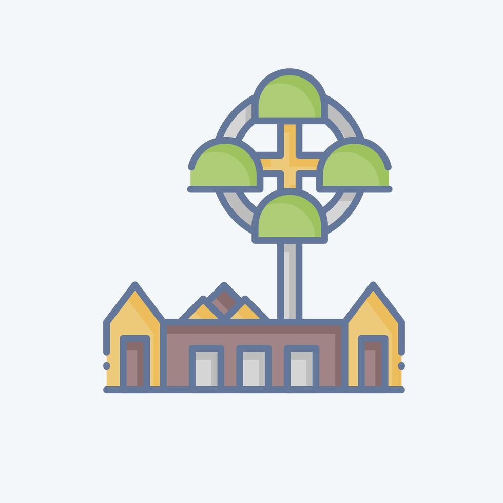 Icon Leisure Park. related to City symbol. doodle style. simple design illustration vector