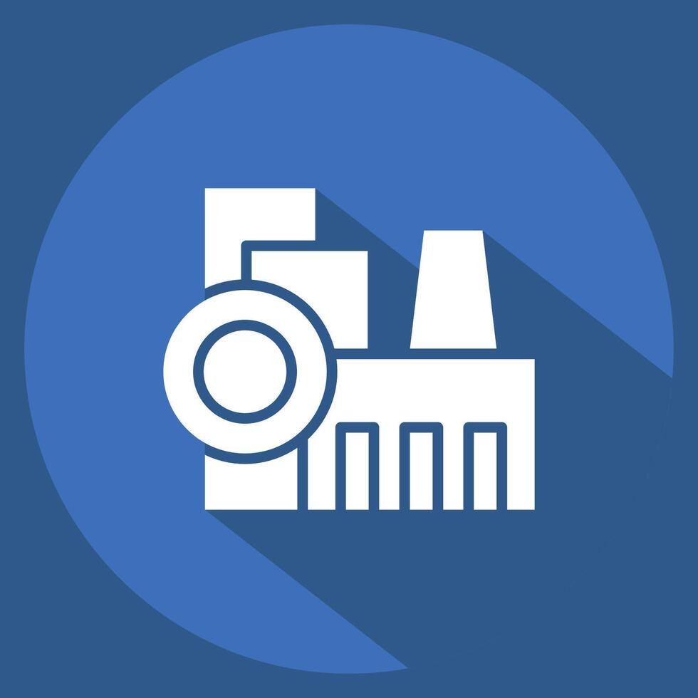 Icon Factory. related to City symbol. long shadow style. simple design illustration vector