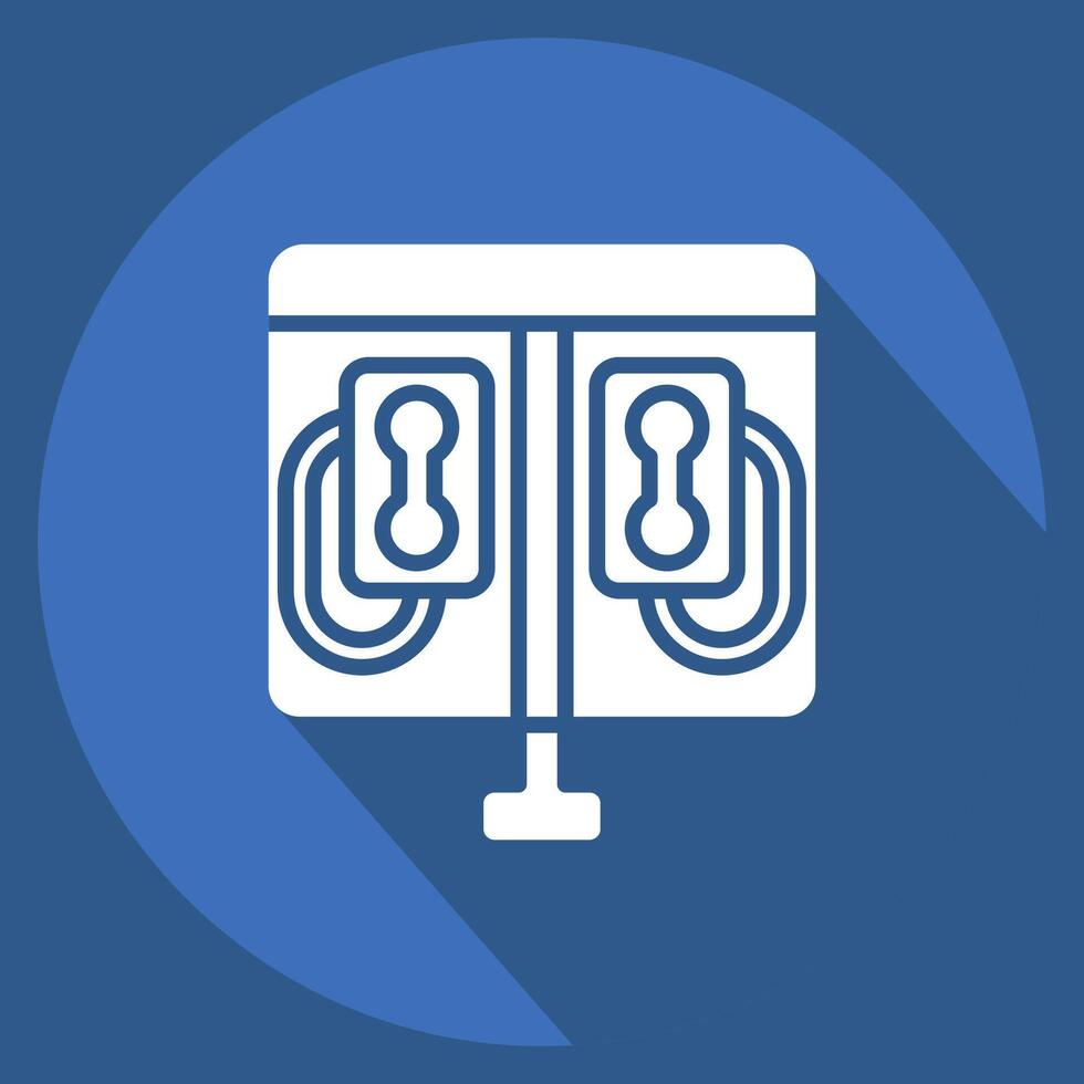 Icon Phone Booth. related to City symbol. long shadow style. simple design illustration vector