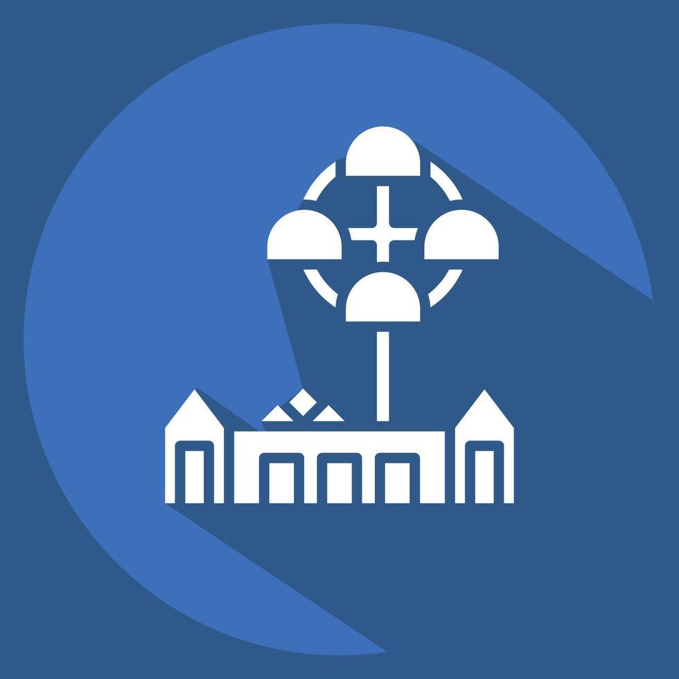 Icon Leisure Park. related to City symbol. long shadow style. simple design illustration vector