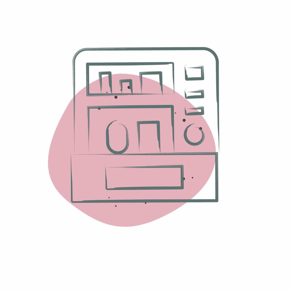 Icon Vending Machine. related to City symbol. Color Spot Style. simple design illustration vector