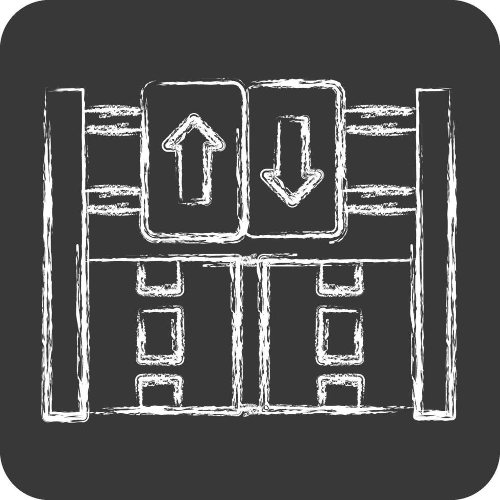 Icon Road Sign. related to City symbol. chalk Style. simple design illustration vector