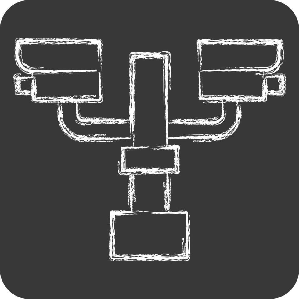 Icon Closed Circuit Camera. related to City symbol. chalk Style. simple design illustration vector