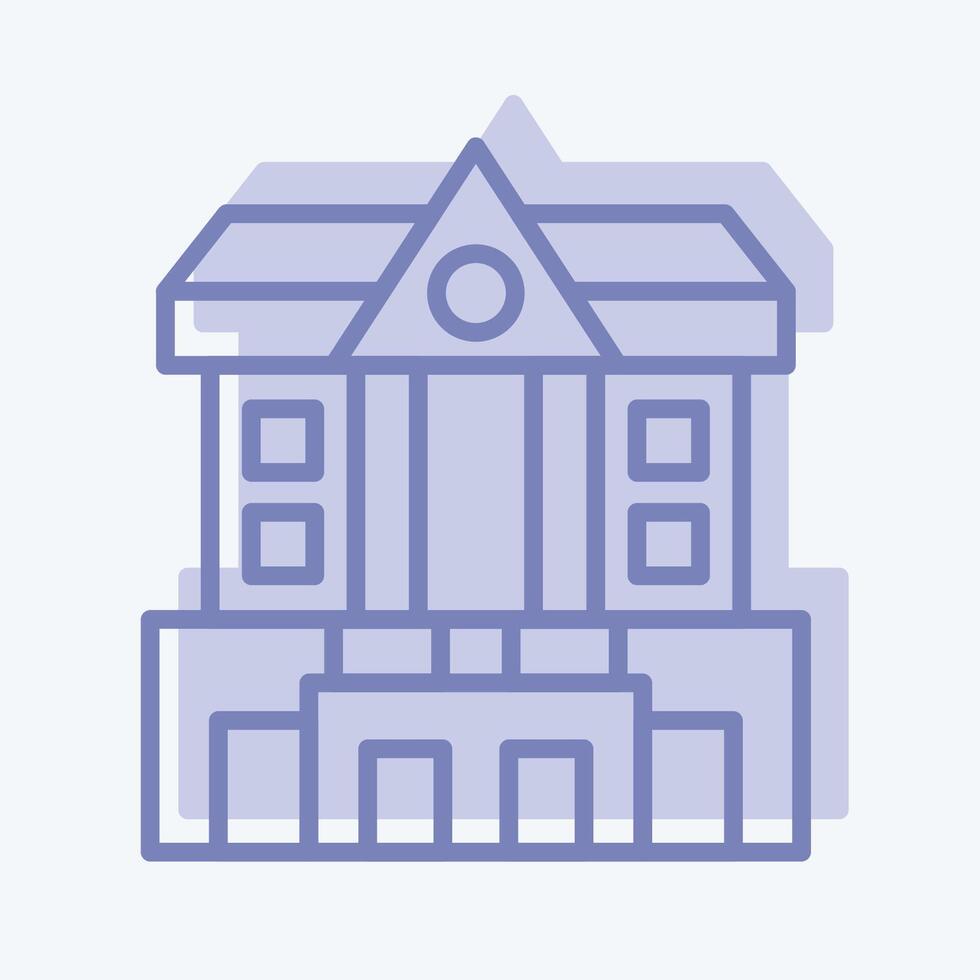 Icon Bank. related to City symbol. two tone style. simple design illustration vector