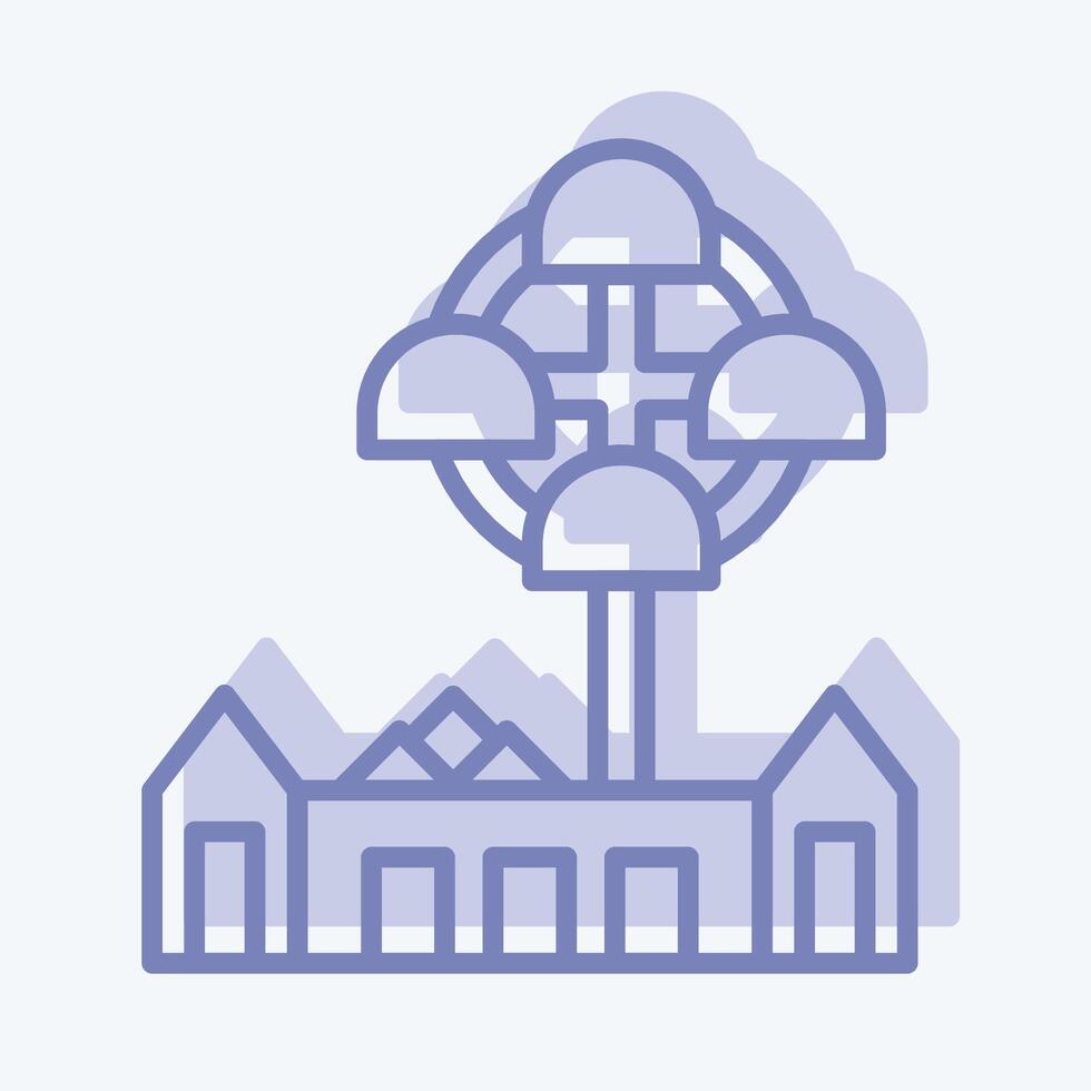 Icon Leisure Park. related to City symbol. two tone style. simple design illustration vector