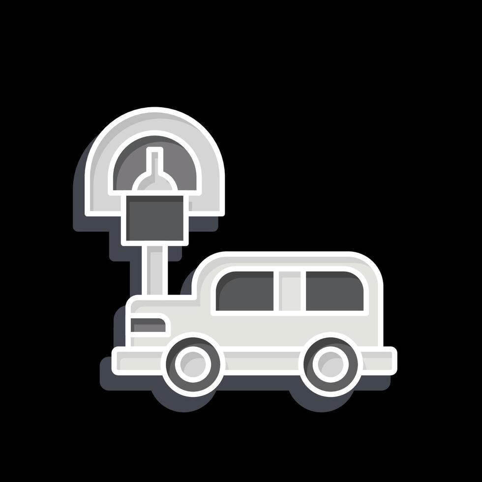Icon Parking Meter. related to City symbol. glossy style. simple design illustration vector