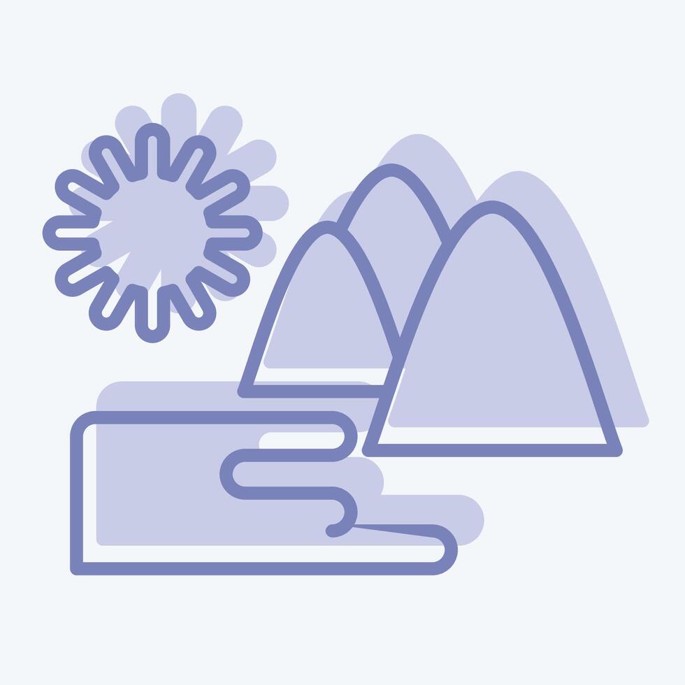 Icon Natural Park. related to City symbol. two tone style. simple design illustration vector