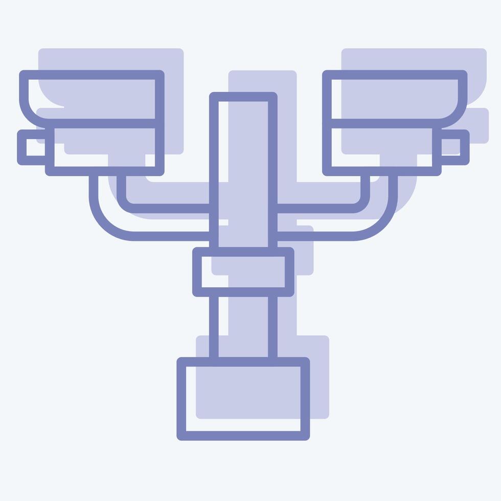 Icon Closed Circuit Camera. related to City symbol. two tone style. simple design illustration vector