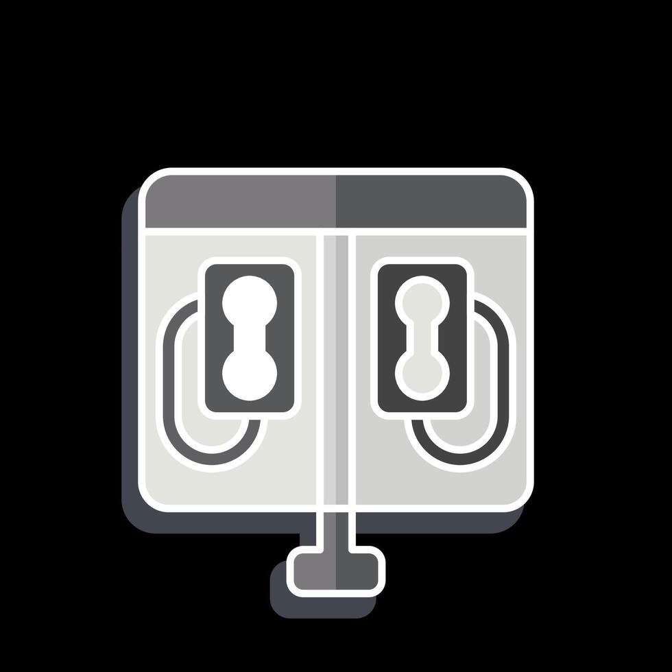 Icon Phone Booth. related to City symbol. glossy style. simple design illustration vector