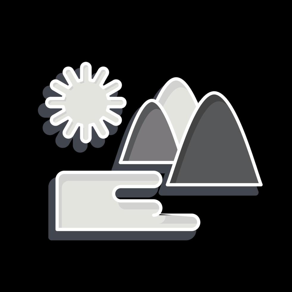 Icon Natural Park. related to City symbol. glossy style. simple design illustration vector