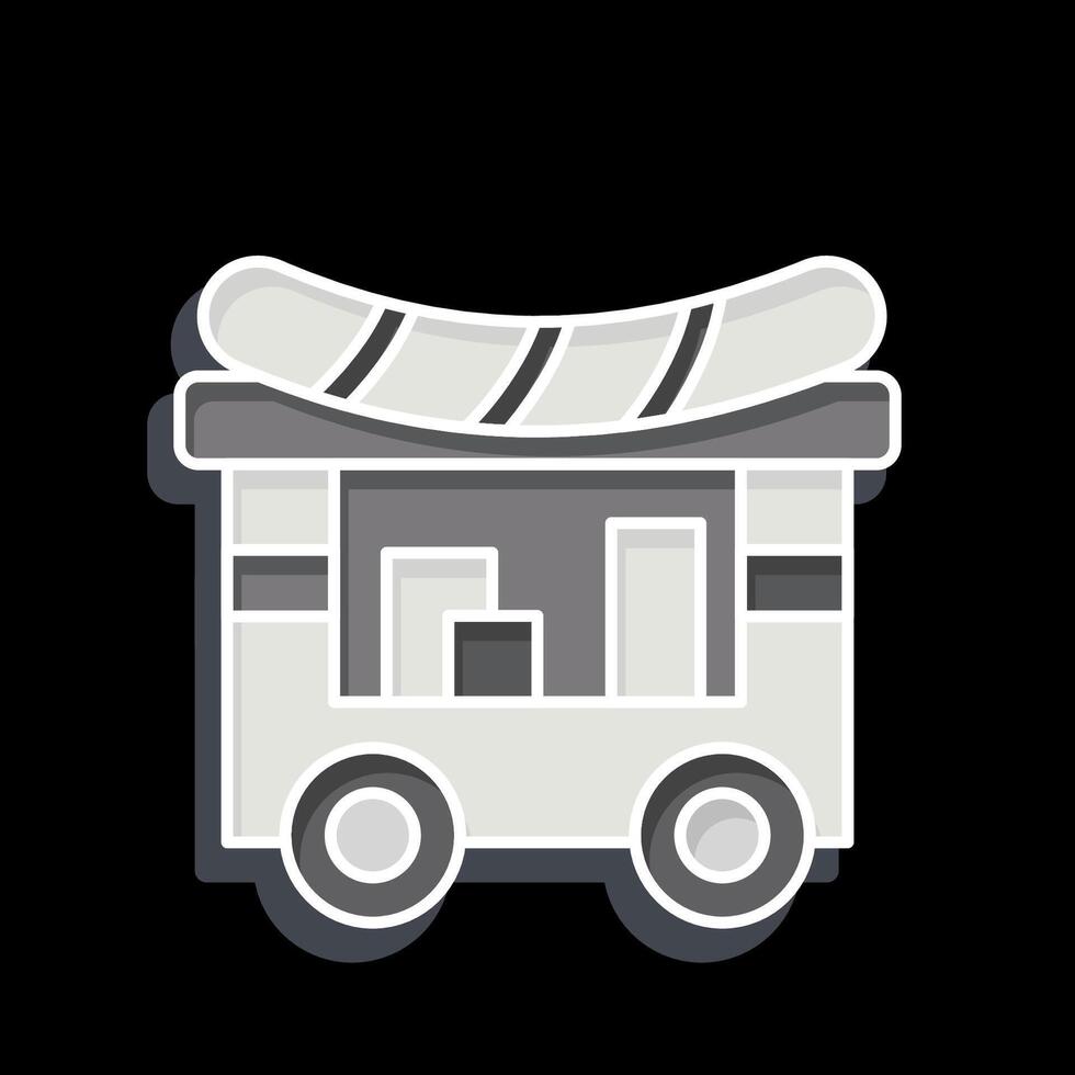 Icon Food Cart. related to City symbol. glossy style. simple design illustration vector