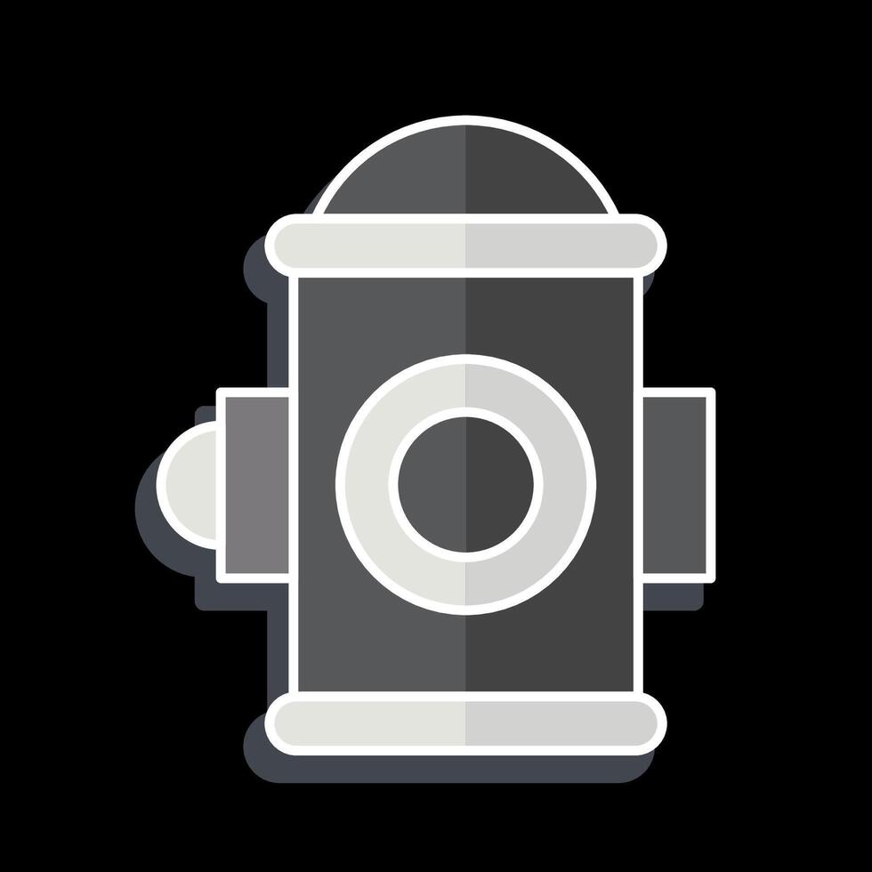 Icon Fire Hydrant. related to City symbol. glossy style. simple design illustration vector