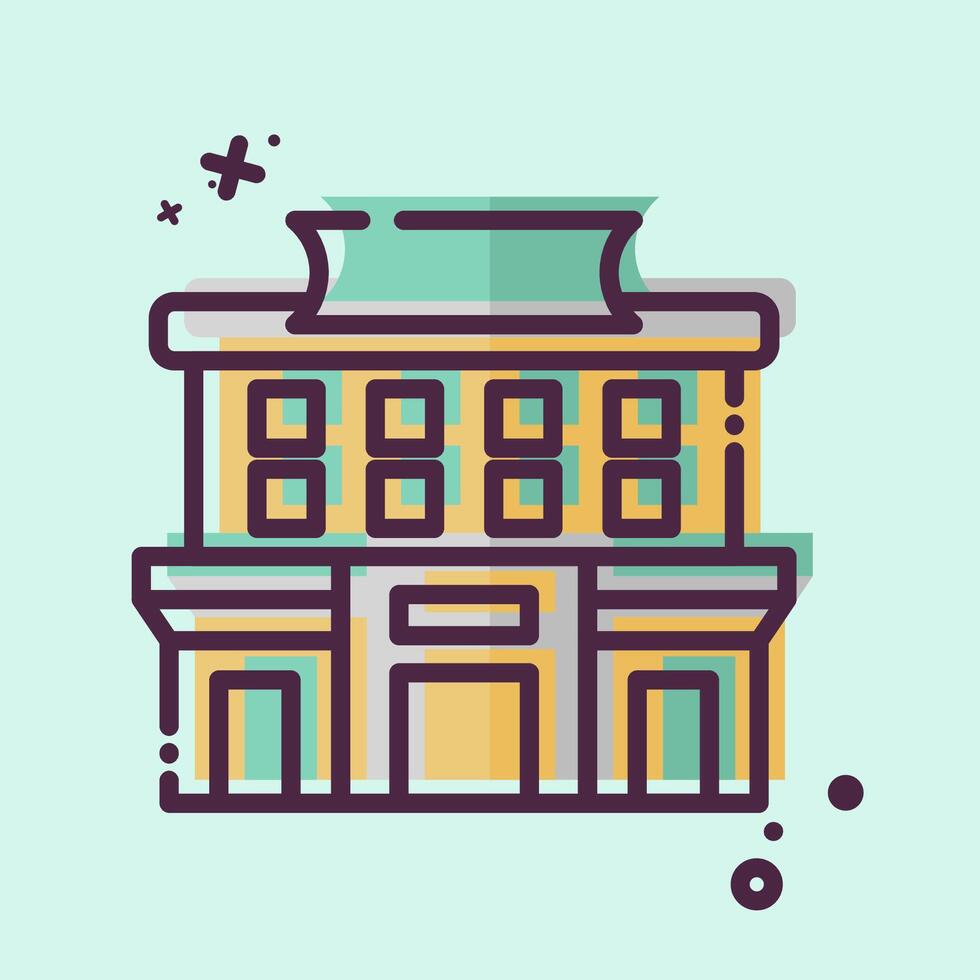 Icon Supermarket. related to City symbol. MBE style. simple design illustration vector