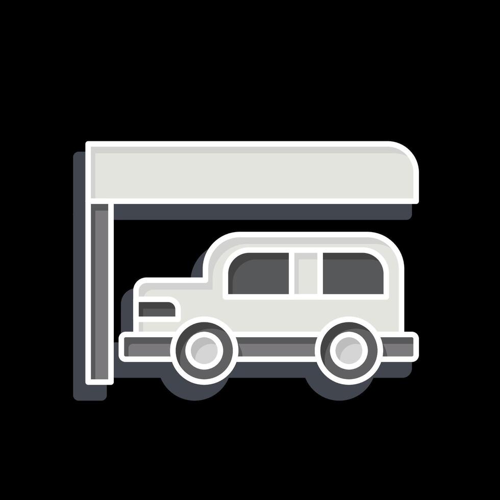 Icon Car Park. related to City symbol. glossy style. simple design illustration vector