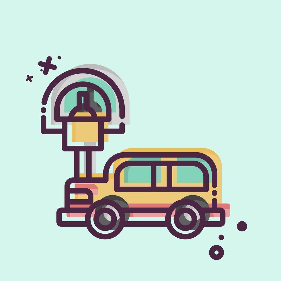 Icon Parking Meter. related to City symbol. MBE style. simple design illustration vector