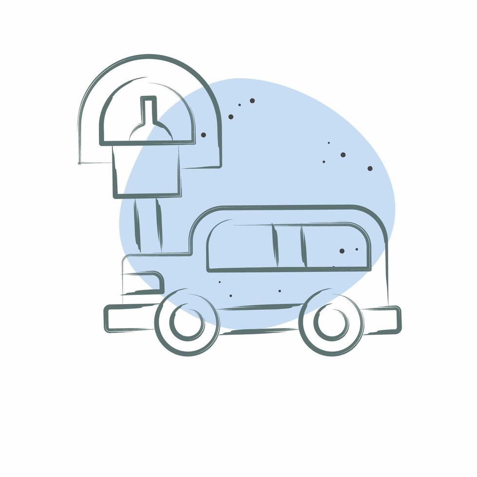 Icon Parking Meter. related to City symbol. Color Spot Style. simple design illustration vector