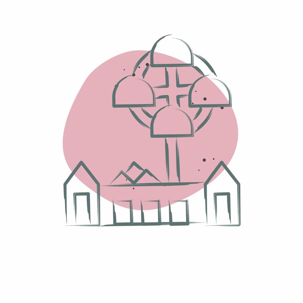 Icon Leisure Park. related to City symbol. Color Spot Style. simple design illustration vector