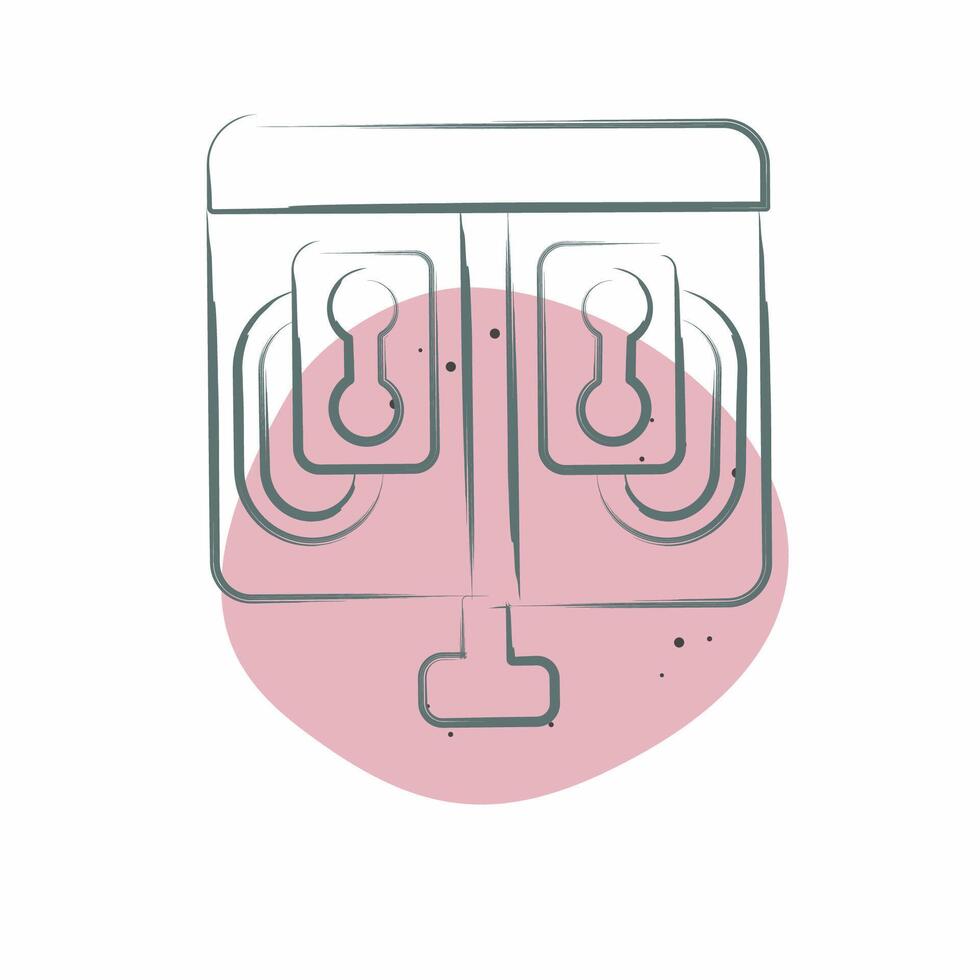 Icon Phone Booth. related to City symbol. Color Spot Style. simple design illustration vector