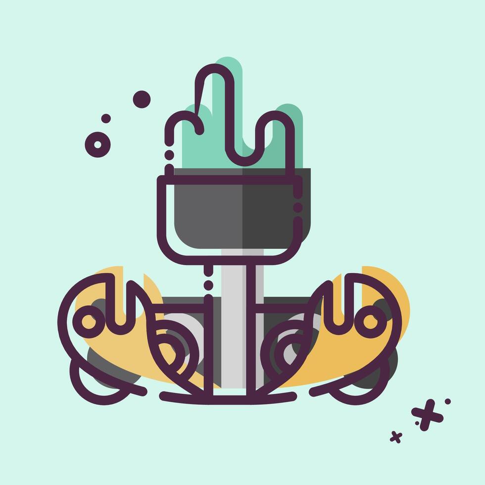 Icon Fountain. related to City symbol. MBE style. simple design illustration vector