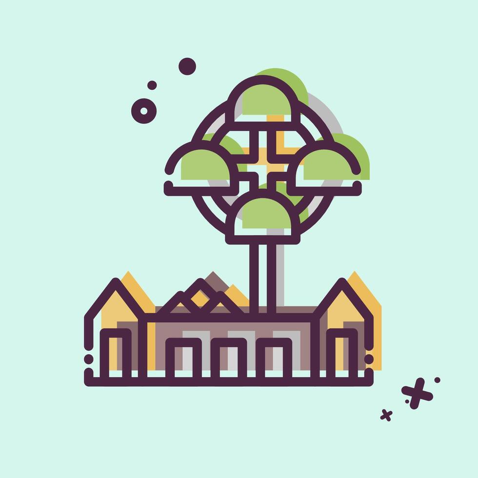 Icon Leisure Park. related to City symbol. MBE style. simple design illustration vector