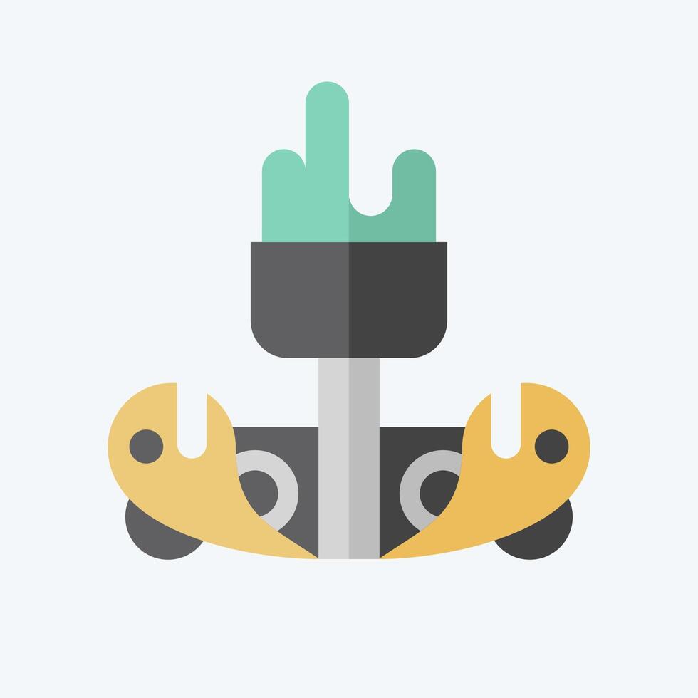 Icon Fountain. related to City symbol. flat style. simple design illustration vector