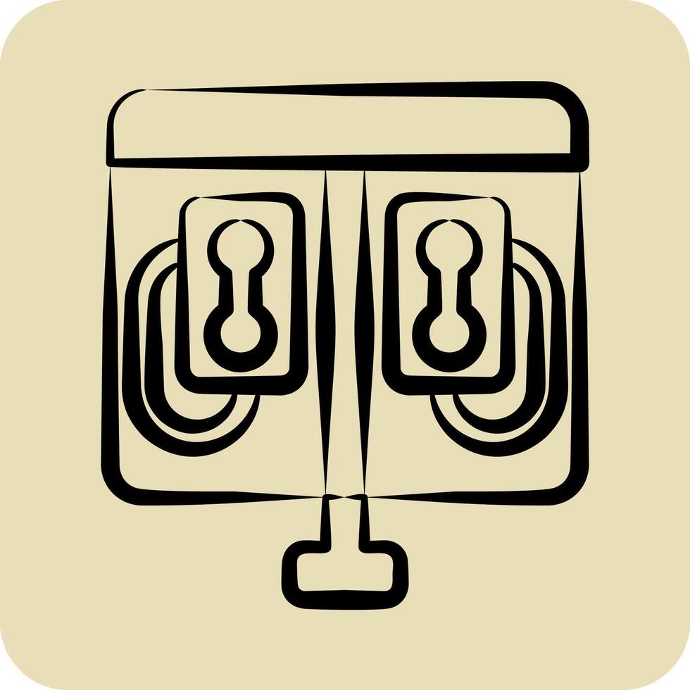 Icon Phone Booth. related to City symbol. hand drawn style. simple design illustration vector