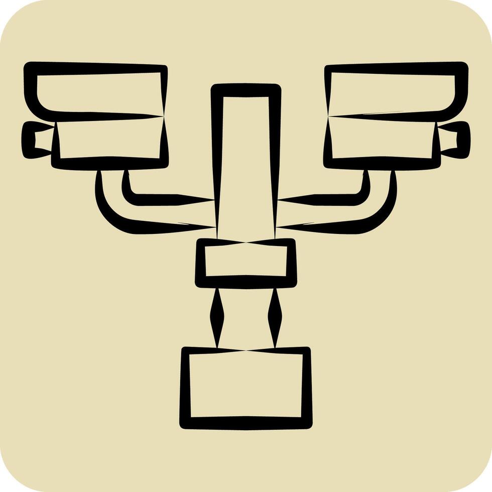 Icon Closed Circuit Camera. related to City symbol. hand drawn style. simple design illustration vector