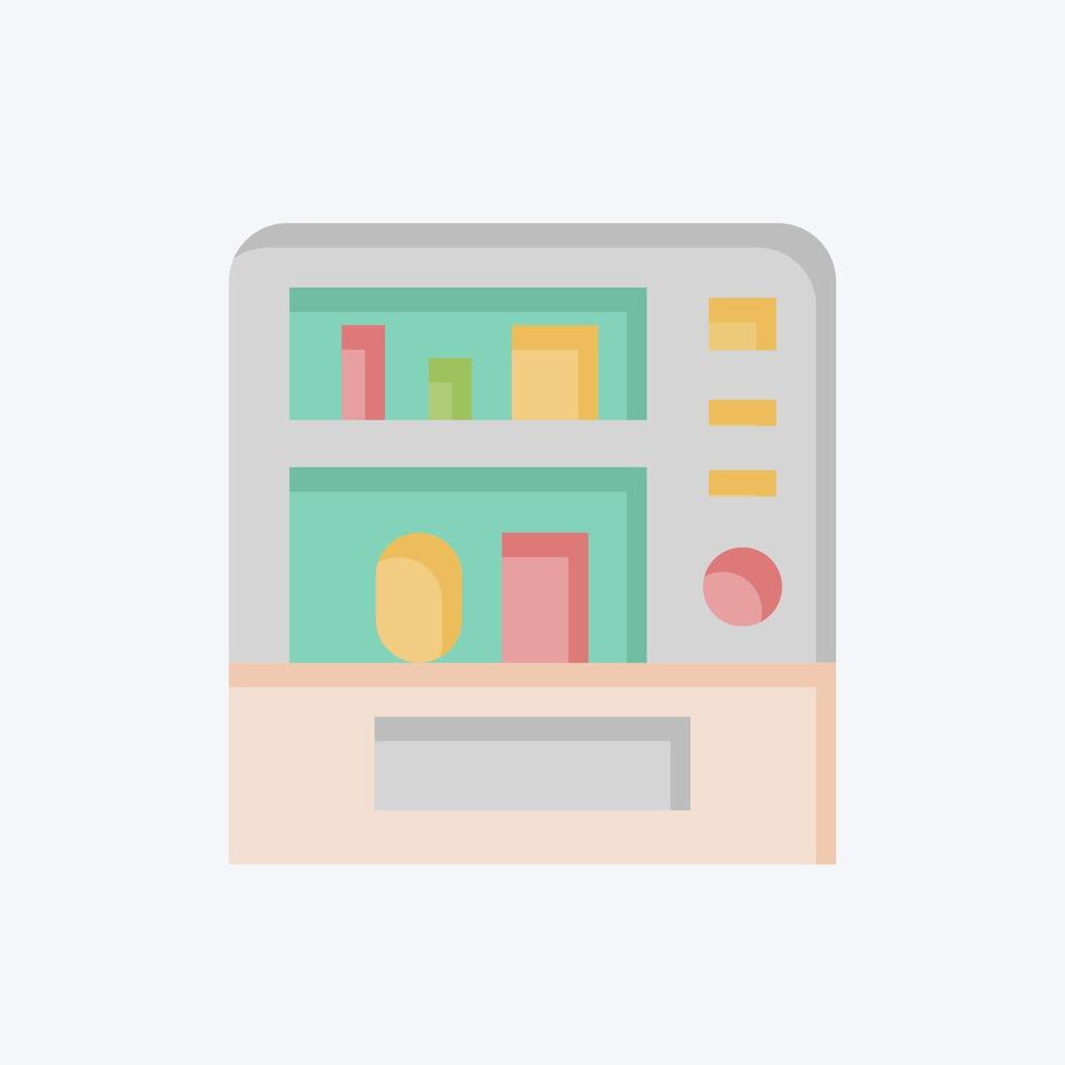 Icon Vending Machine. related to City symbol. flat style. simple design illustration vector