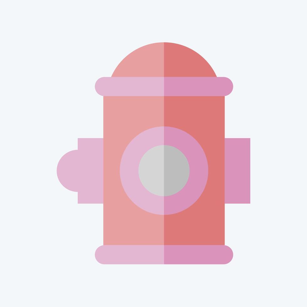 Icon Fire Hydrant. related to City symbol. flat style. simple design illustration vector