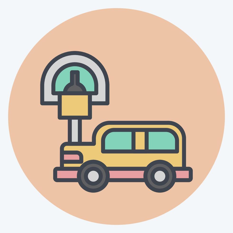 Icon Parking Meter. related to City symbol. color mate style. simple design illustration vector