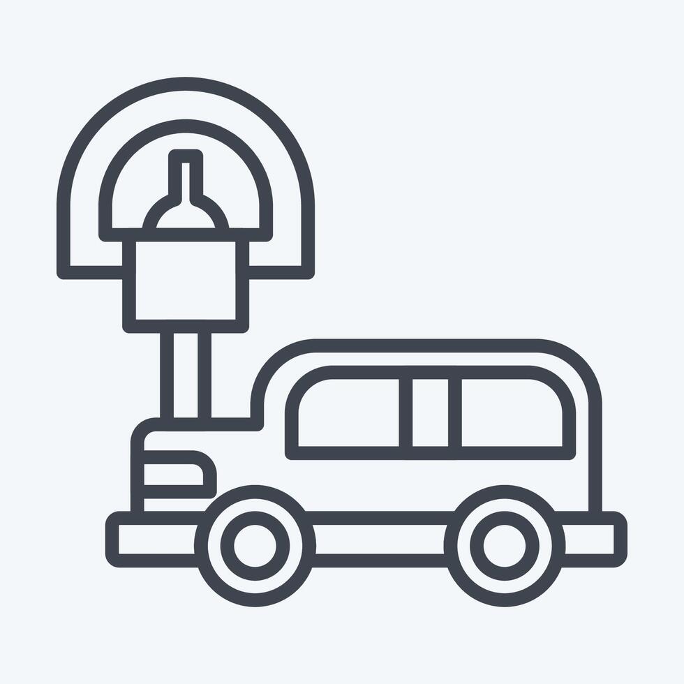 Icon Parking Meter. related to City symbol. line style. simple design illustration vector