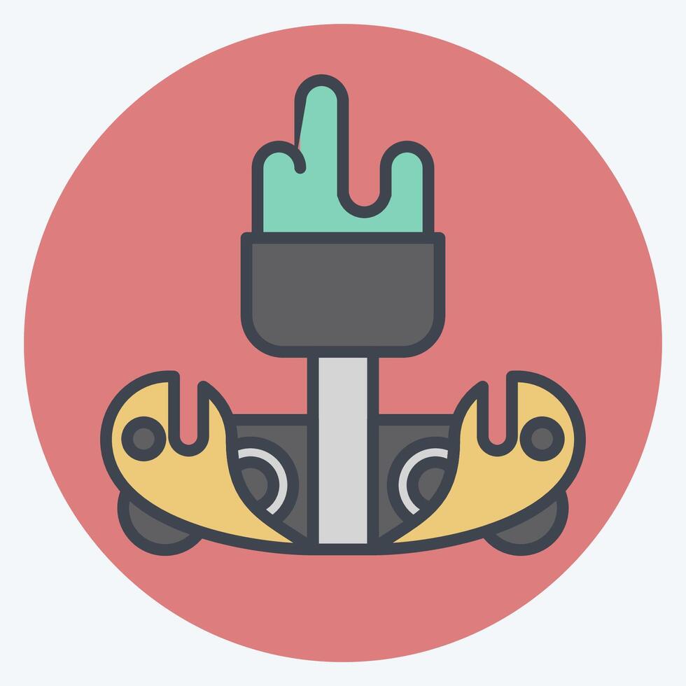 Icon Fountain. related to City symbol. color mate style. simple design illustration vector