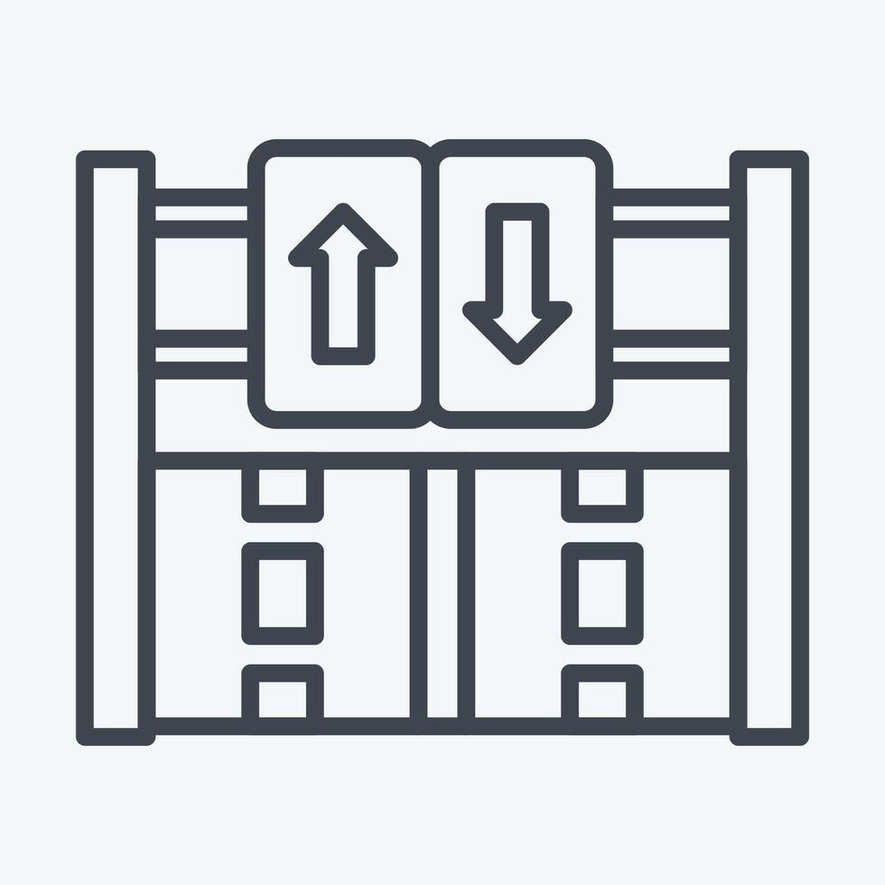 Icon Road Sign. related to City symbol. line style. simple design illustration vector