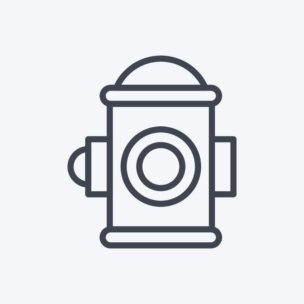 Icon Fire Hydrant. related to City symbol. line style. simple design illustration vector