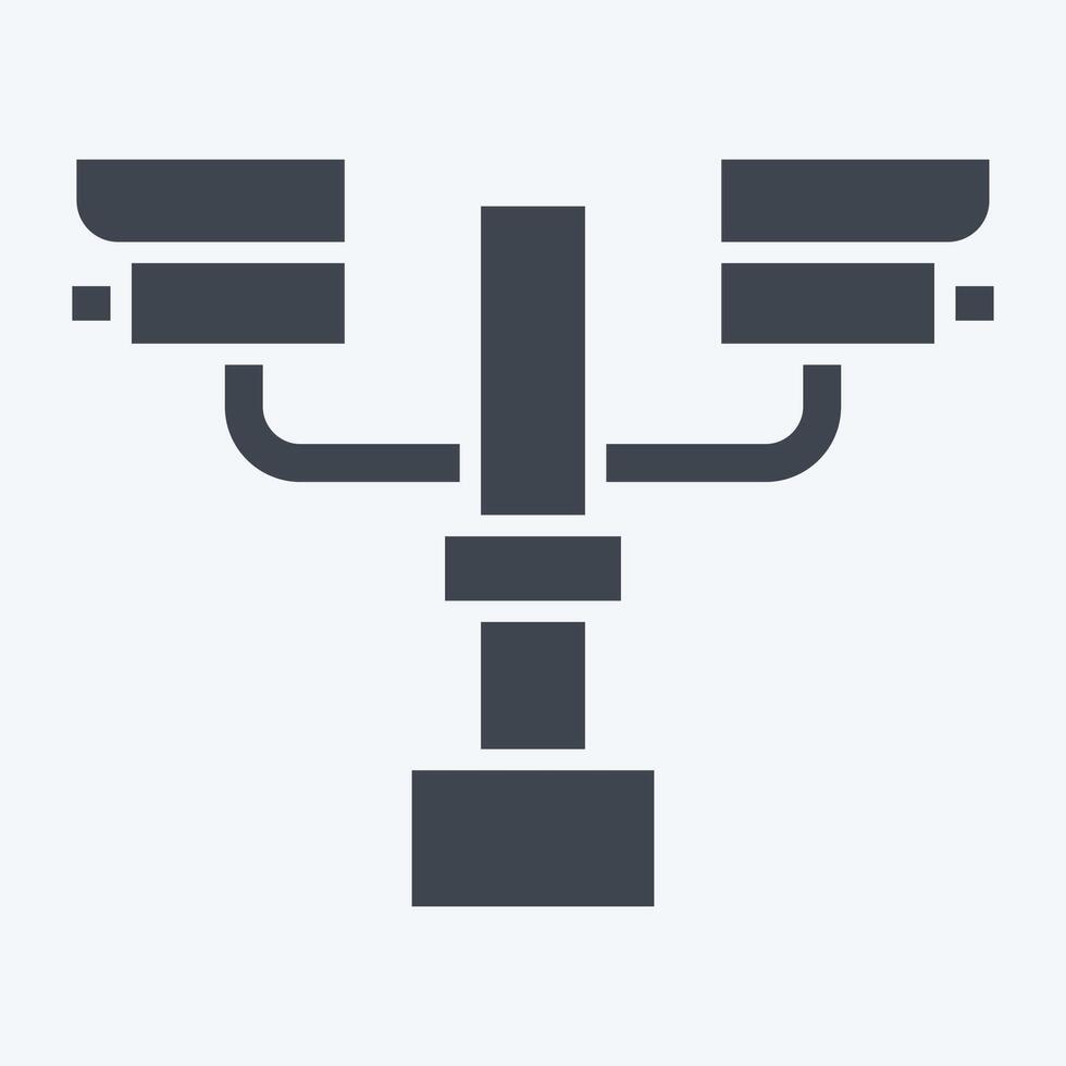 Icon Closed Circuit Camera. related to City symbol. glyph style. simple design illustration vector