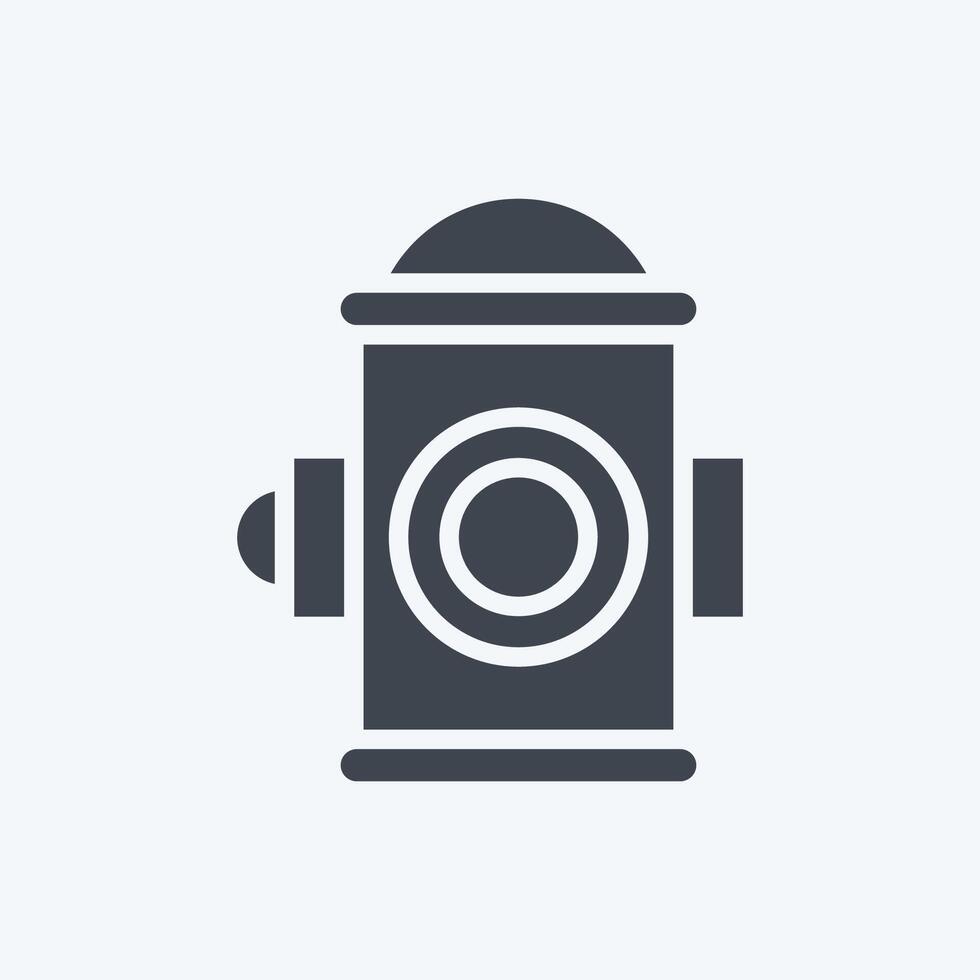 Icon Fire Hydrant. related to City symbol. glyph style. simple design illustration vector
