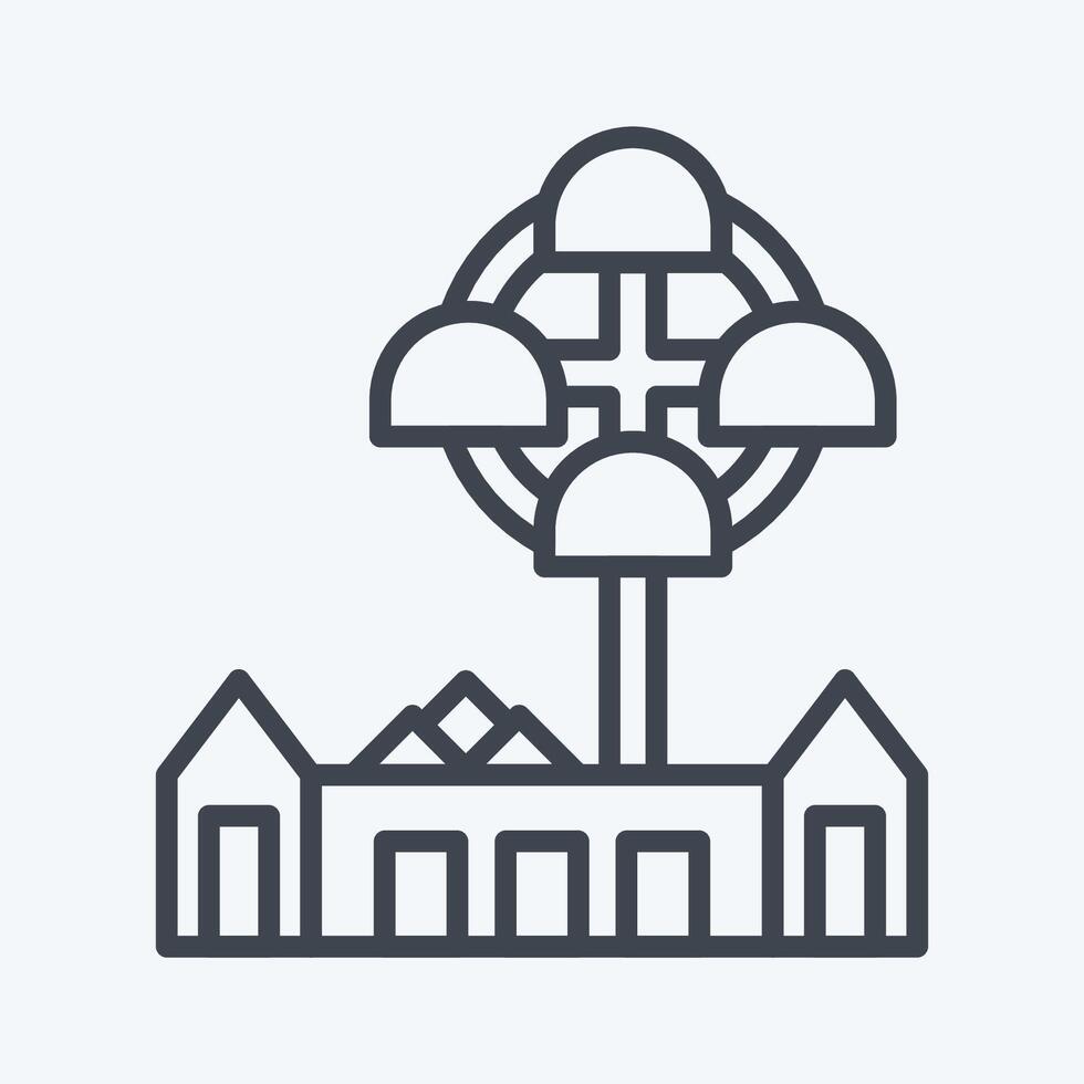 Icon Leisure Park. related to City symbol. line style. simple design illustration vector