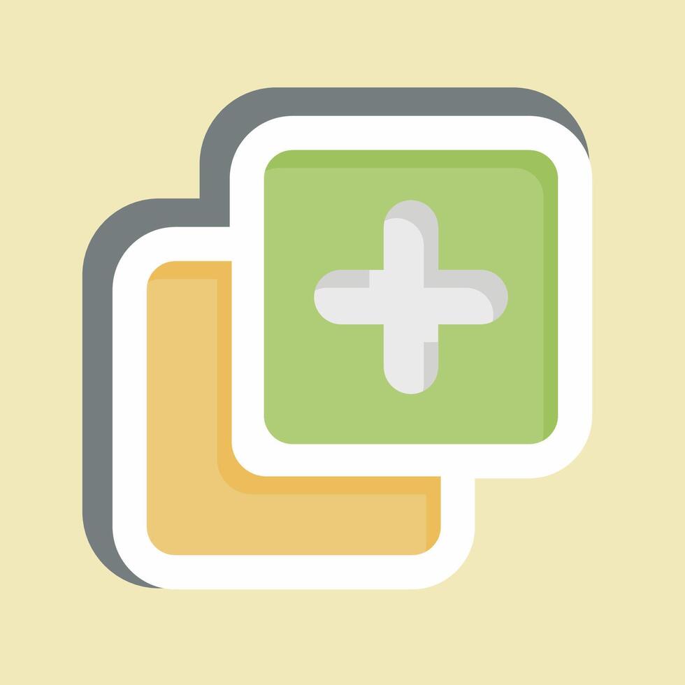 Sticker Copy. related to Button Download symbol. simple design illustration vector