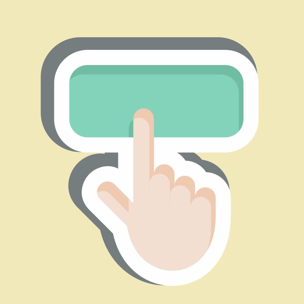 Sticker Button. related to Button Download symbol. simple design illustration vector