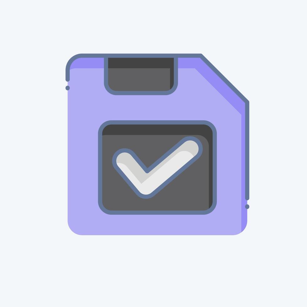 Icon Save. related to Button Download symbol. doodle style. simple design illustration vector