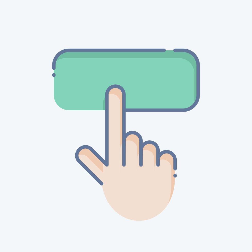 Icon Button. related to Button Download symbol. doodle style. simple design illustration vector
