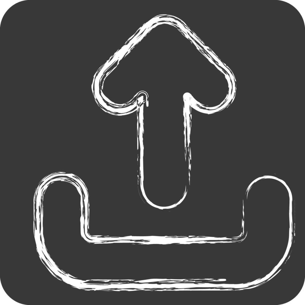Icon Upload. related to Button Download symbol. chalk Style. simple design illustration vector