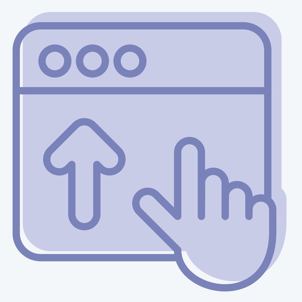 Icon Website. related to Button Download symbol. two tone style. simple design illustration vector