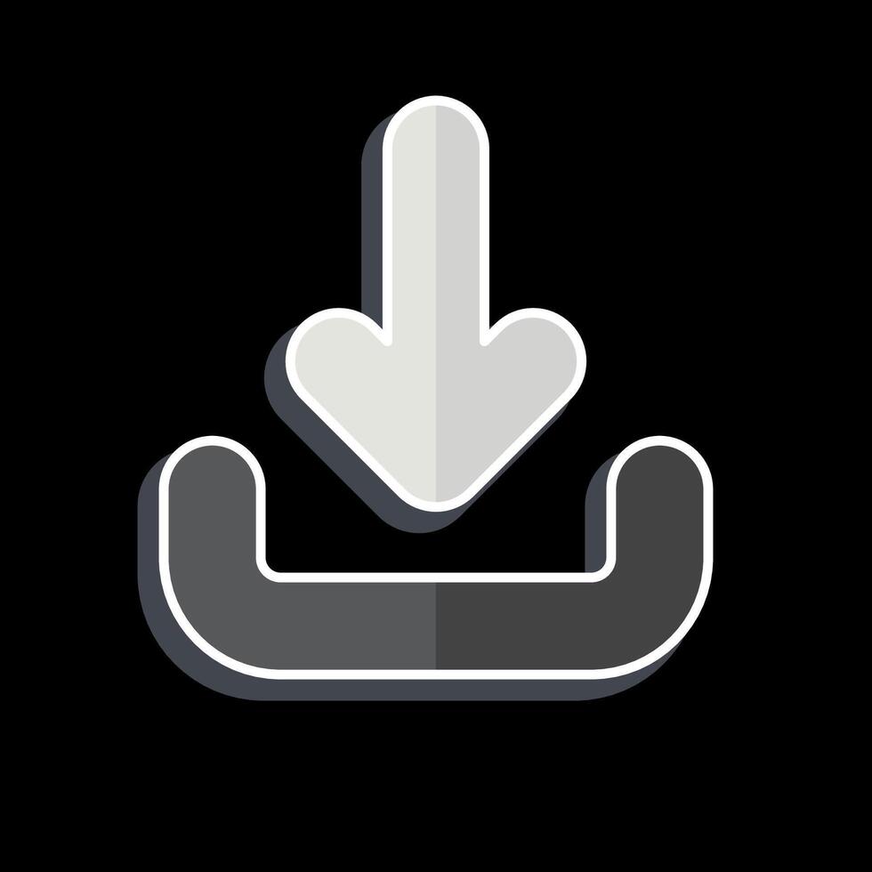 Icon Download. related to Button Download symbol. glossy style. simple design illustration vector