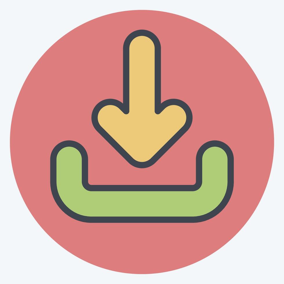 Icon Download. related to Button Download symbol. flat style. simple design illustration vector