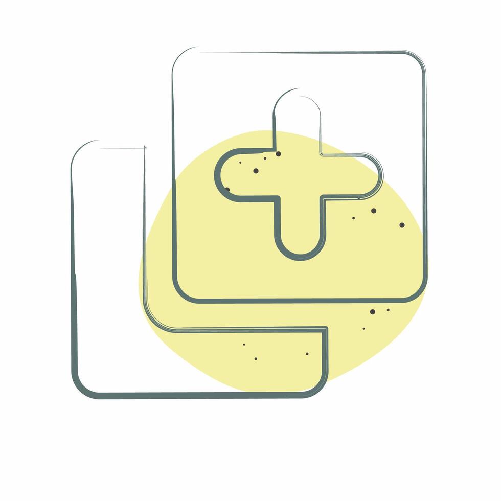 Icon Copy. related to Button Download symbol. Color Spot Style. simple design illustration vector