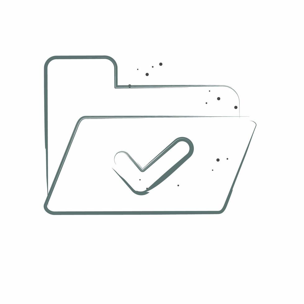 Icon Folder. related to Button Download symbol. Color Spot Style. simple design illustration vector