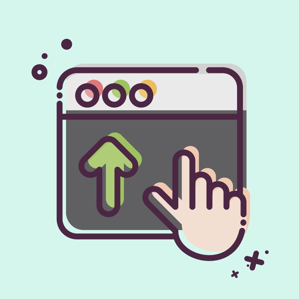 Icon Website. related to Button Download symbol. MBE style. simple design illustration vector