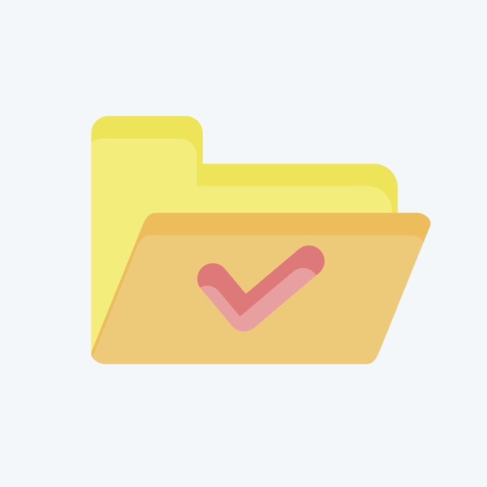 Icon Folder. related to Button Download symbol. color mate style. simple design illustration vector