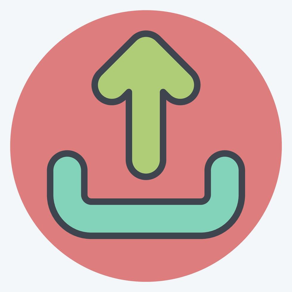 Icon Upload. related to Button Download symbol. flat style. simple design illustration vector